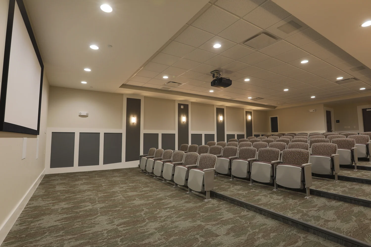 Custom crestron theater for a senior living facility